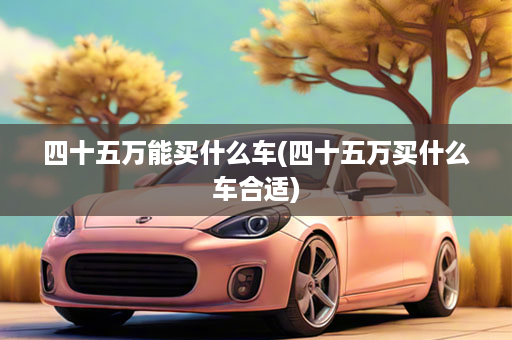 四十五万能买什么车(四十五万买什么车合适)