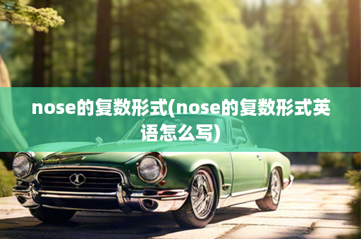 nose的复数形式(nose的复数形式英语怎么写)