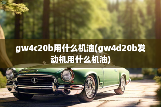 gw4c20b用什么机油(gw4d20b发动机用什么机油)