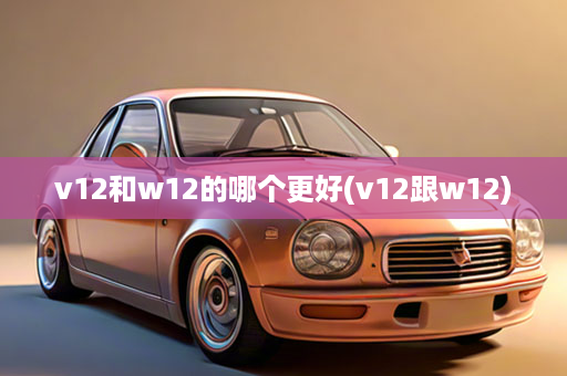 v12和w12的哪个更好(v12跟w12)