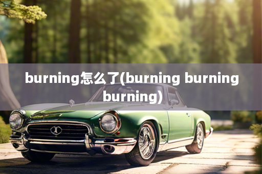 burning怎么了(burning burning burning)