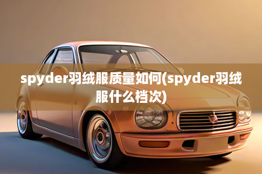 spyder羽绒服质量如何(spyder羽绒服什么档次)