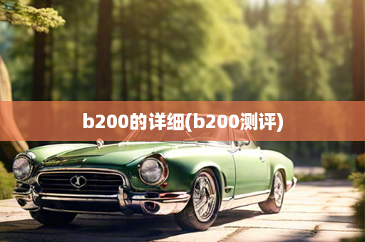 b200的详细(b200测评)