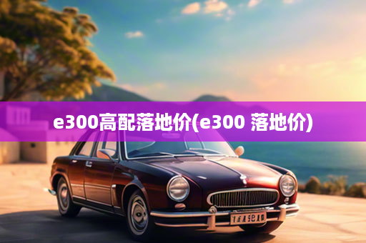 e300高配落地价(e300 落地价)