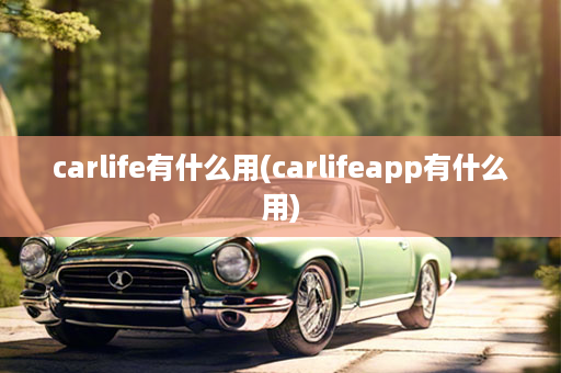 carlife有什么用(carlifeapp有什么用)