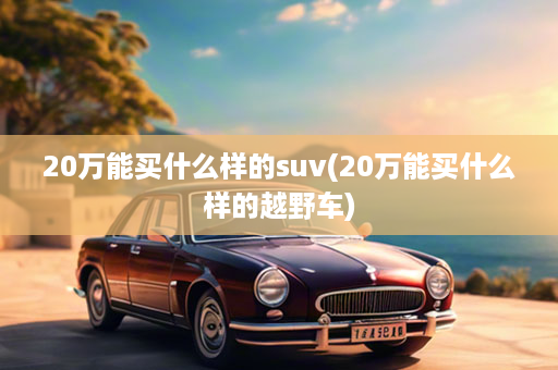 20万能买什么样的suv(20万能买什么样的越野车)