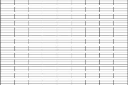 大写字母在田字格里的位置