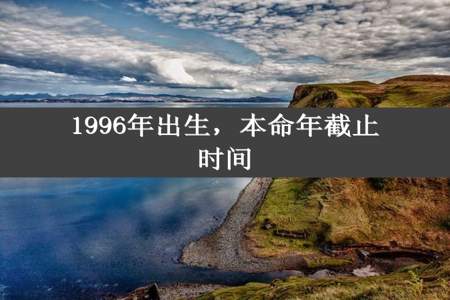 1996年出生，本命年截止时间