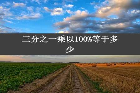 三分之一乘以100%等于多少