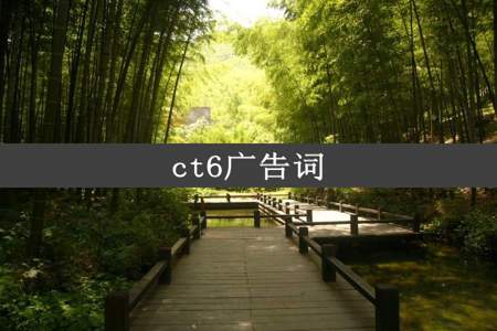 ct6广告词