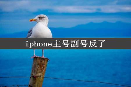 iphone主号副号反了