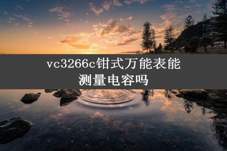 vc3266c钳式万能表能测量电容吗