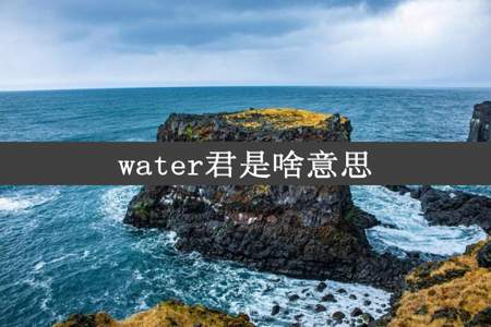 water君是啥意思