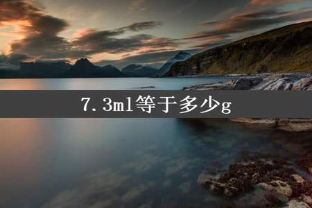 7.3ml等于多少g