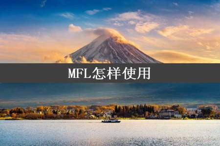 MFL怎样使用