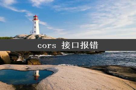 cors 接口报错