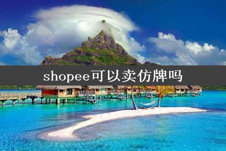 shopee可以卖仿牌吗