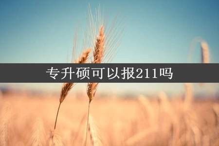 专升硕可以报211吗