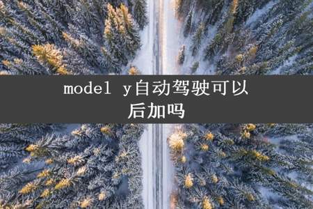 model y自动驾驶可以后加吗