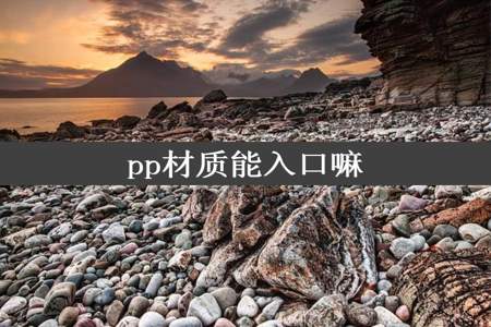 pp材质能入口嘛