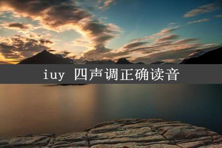 iuy 四声调正确读音