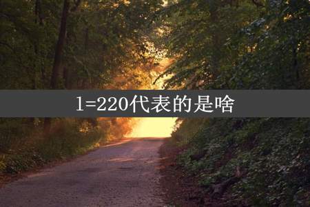 l=220代表的是啥