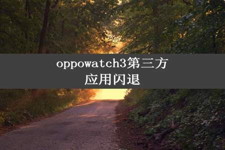 oppowatch3第三方应用闪退