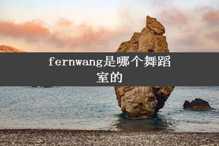 fernwang是哪个舞蹈室的