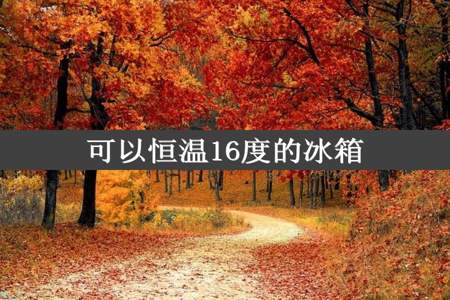 可以恒温16度的冰箱