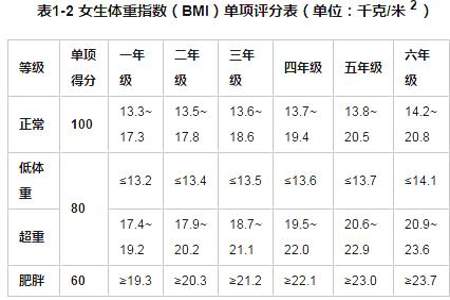 中考bmi计算公式