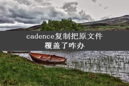 cadence复制把原文件覆盖了咋办