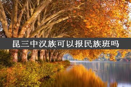 昆三中汉族可以报民族班吗