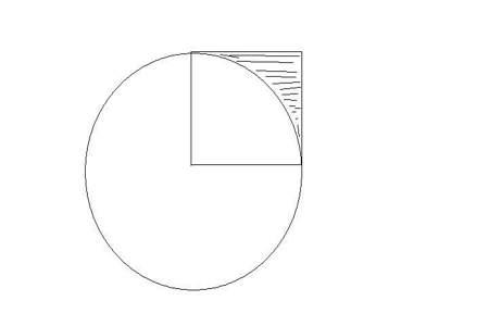 已知正方形的面积是40平方厘米，圆的面积是