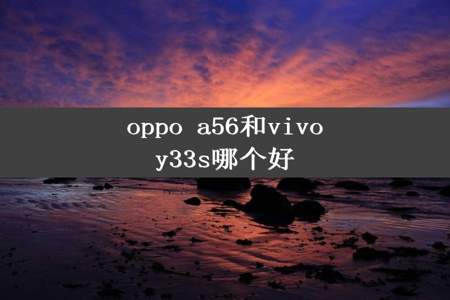 oppo a56和vivoy33s哪个好