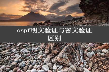 ospf明文验证与密文验证区别