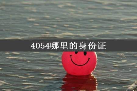 4054哪里的身份证