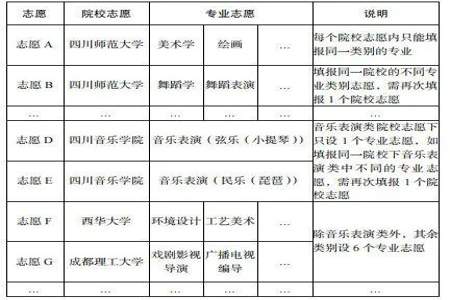 艺术类考生志愿怎样填写