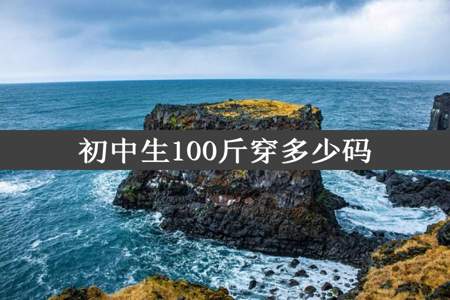 初中生100斤穿多少码