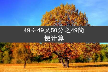 49÷49又50分之49简便计算