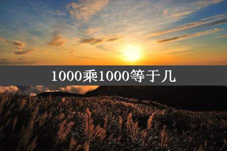 1000乘1000等于几