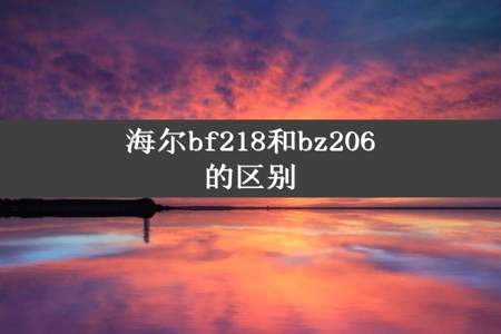 海尔bf218和bz206的区别