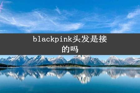 blackpink头发是接的吗