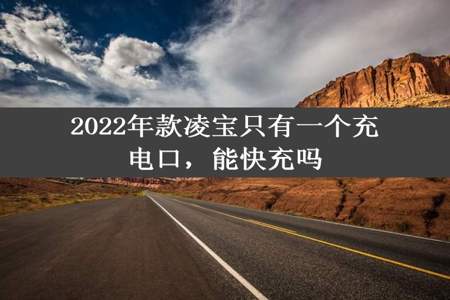 2022年款凌宝只有一个充电口，能快充吗