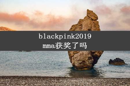 blackpink2019mma获奖了吗