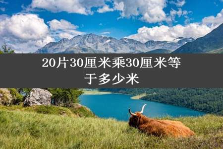 20片30厘米乘30厘米等于多少米