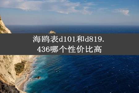 海鸥表d101和d819.436哪个性价比高