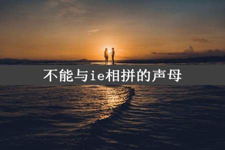 不能与ie相拼的声母