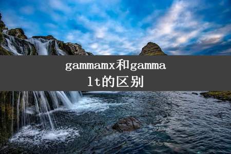 gammamx和gammalt的区别