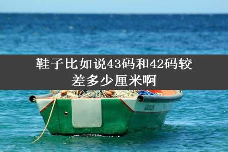 鞋子比如说43码和42码较差多少厘米啊