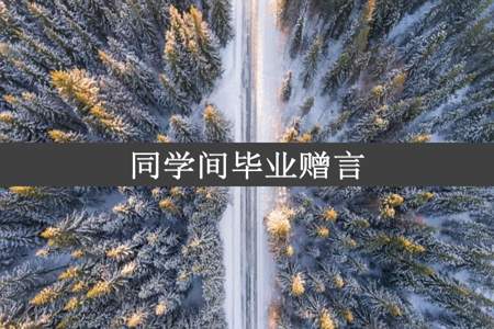 同学间毕业赠言